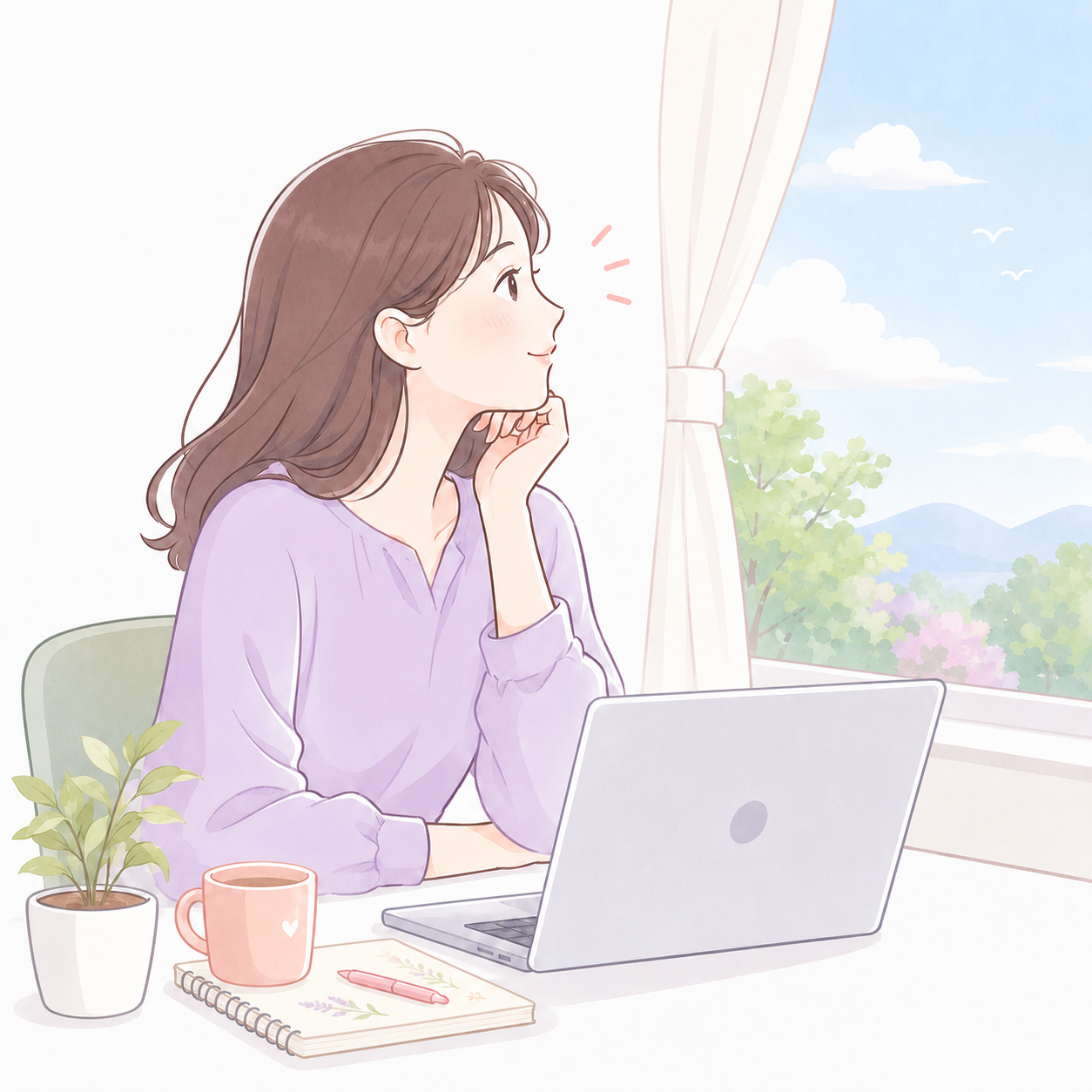 秋の目のセルフケアのイメージ