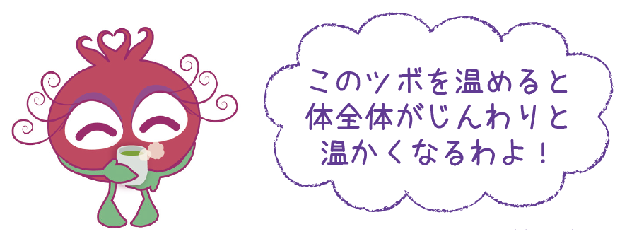 このツボを押すと若くみえるポイントである目をパッチリとさせますよ！